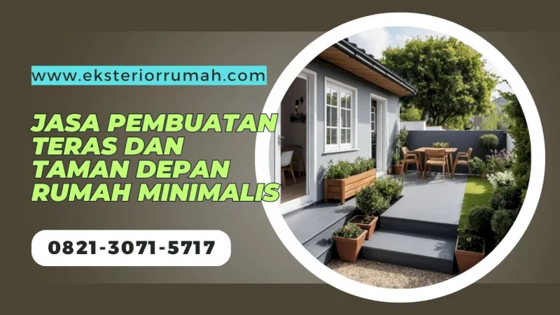 Jasa Pembuatan Teras dan Taman Depan Rumah Minimalis